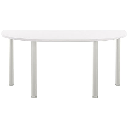 Jemini Semi Circular Multipurpose Table, 1600x800mm, White