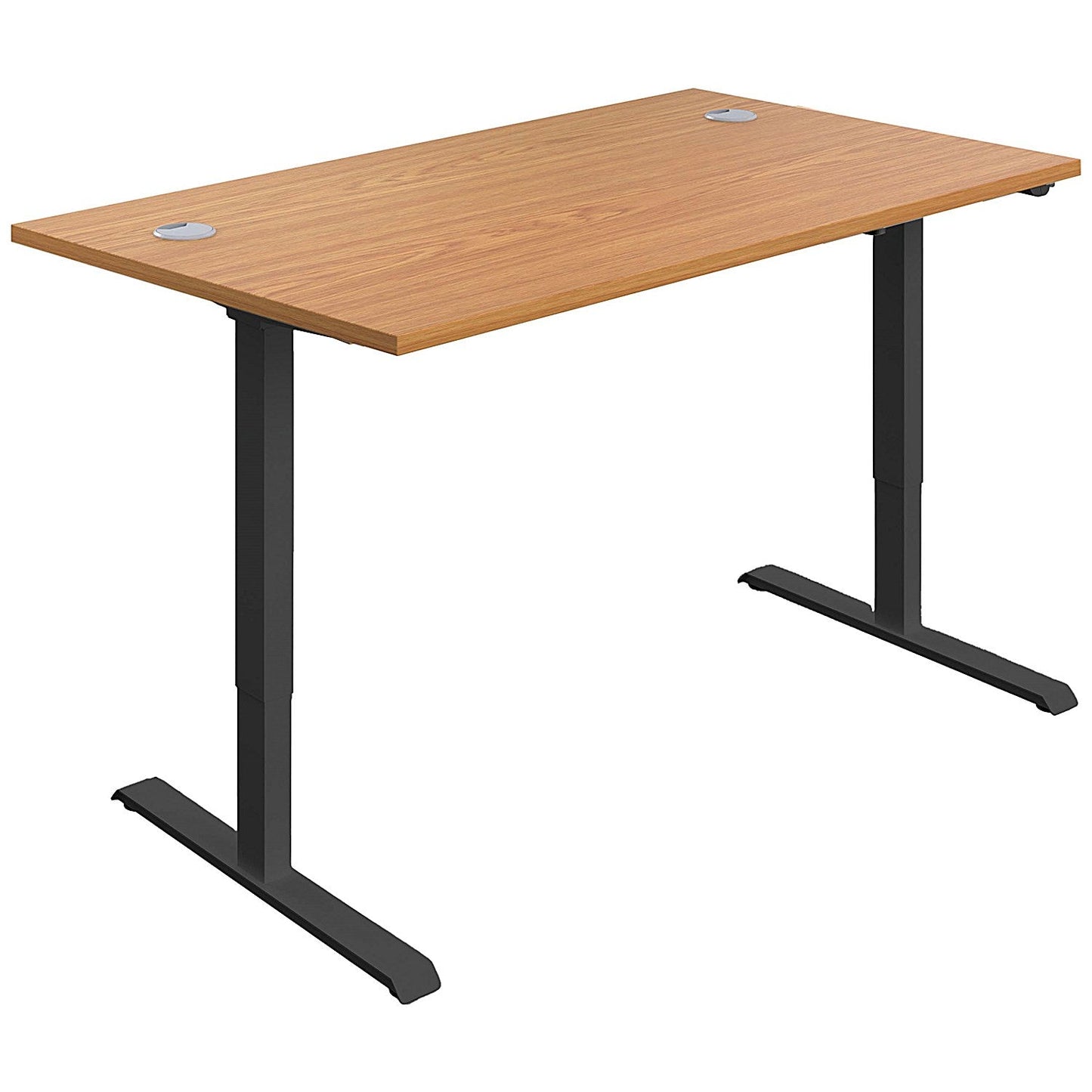 Jemini Economy Sit-Stand Desk, Black Leg, 1400mm, Oak Top Easy2Order : KF820466