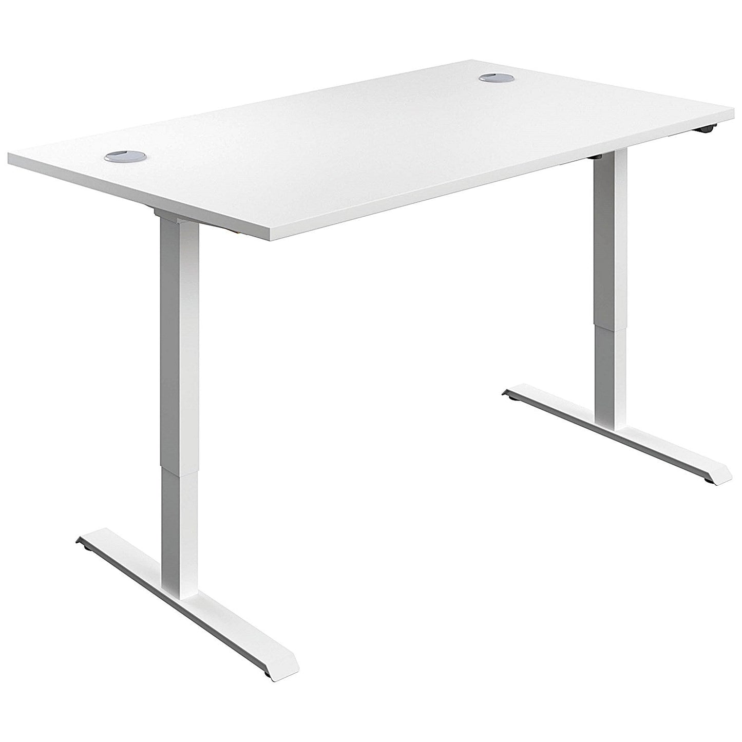Jemini Economy Sit-Stand Desk, White Leg, 1400mm, White Top Easy2Order : KF820496