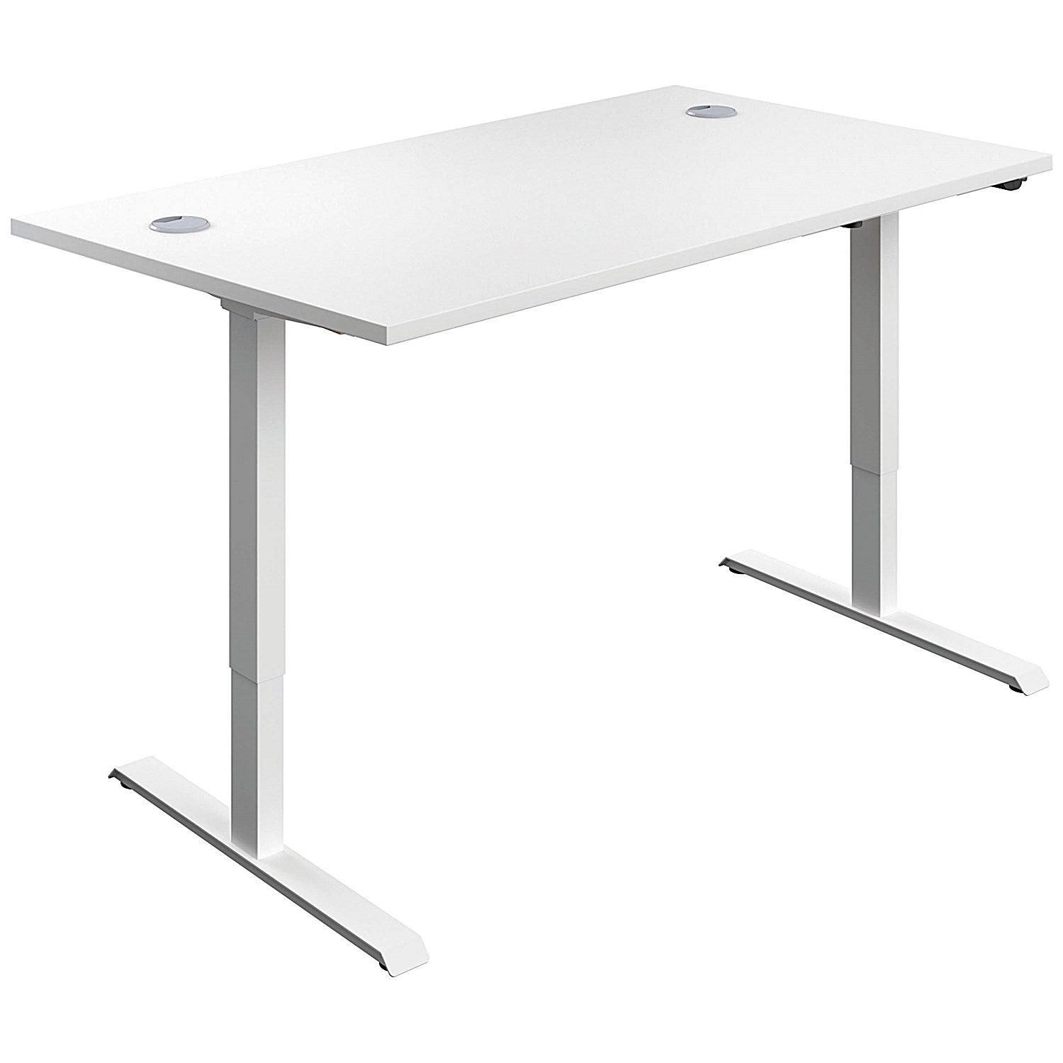 Jemini Economy Sit-Stand Desk, White Leg, 1400mm, White Top Easy2Order : KF820496
