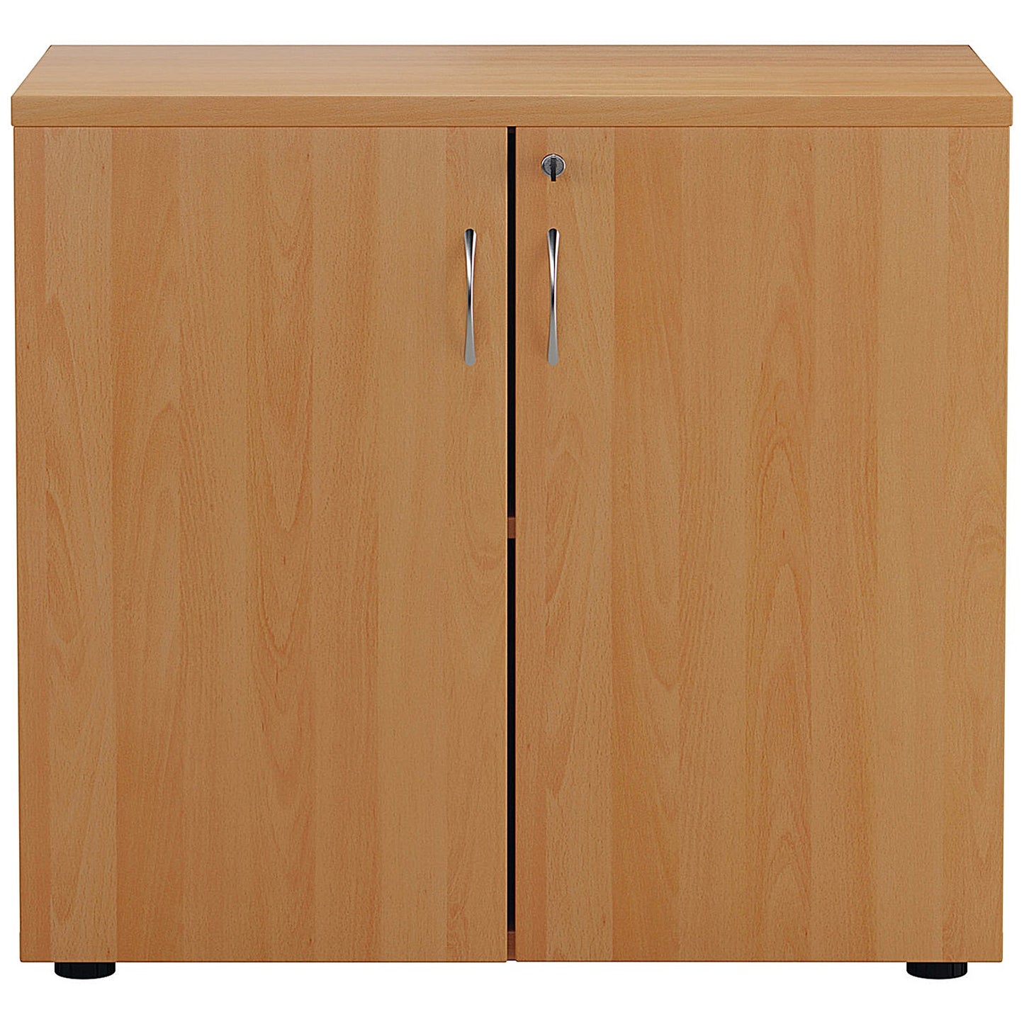 First Desk High Wooden Storage Cupboard, 1 Shelf, 730mm High, Beech