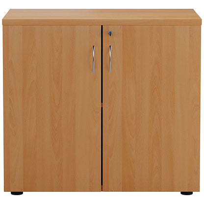 First Desk High Wooden Storage Cupboard, 1 Shelf, 730mm High, Beech