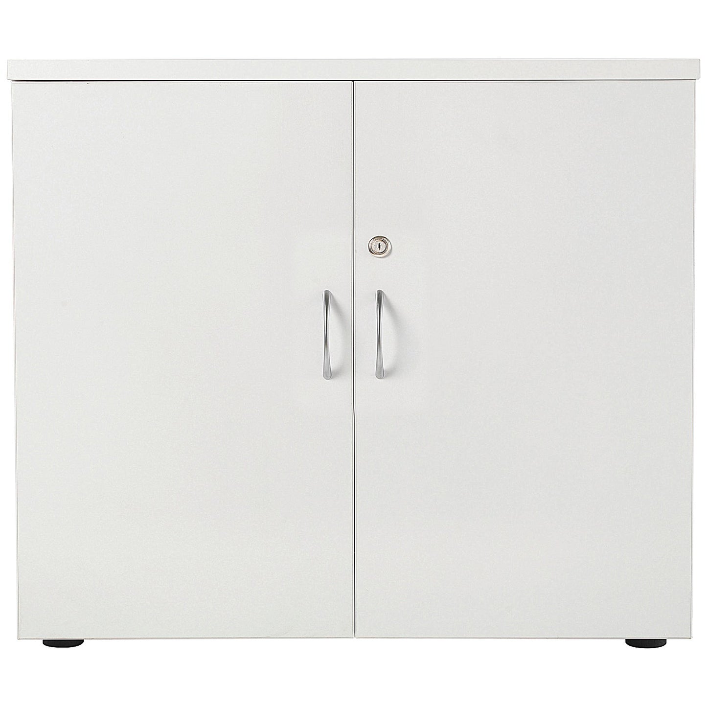 First Desk High Wooden Storage Cupboard, 1 Shelf, 730mm High, White