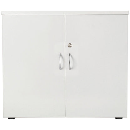 First Desk High Wooden Storage Cupboard, 1 Shelf, 730mm High, White