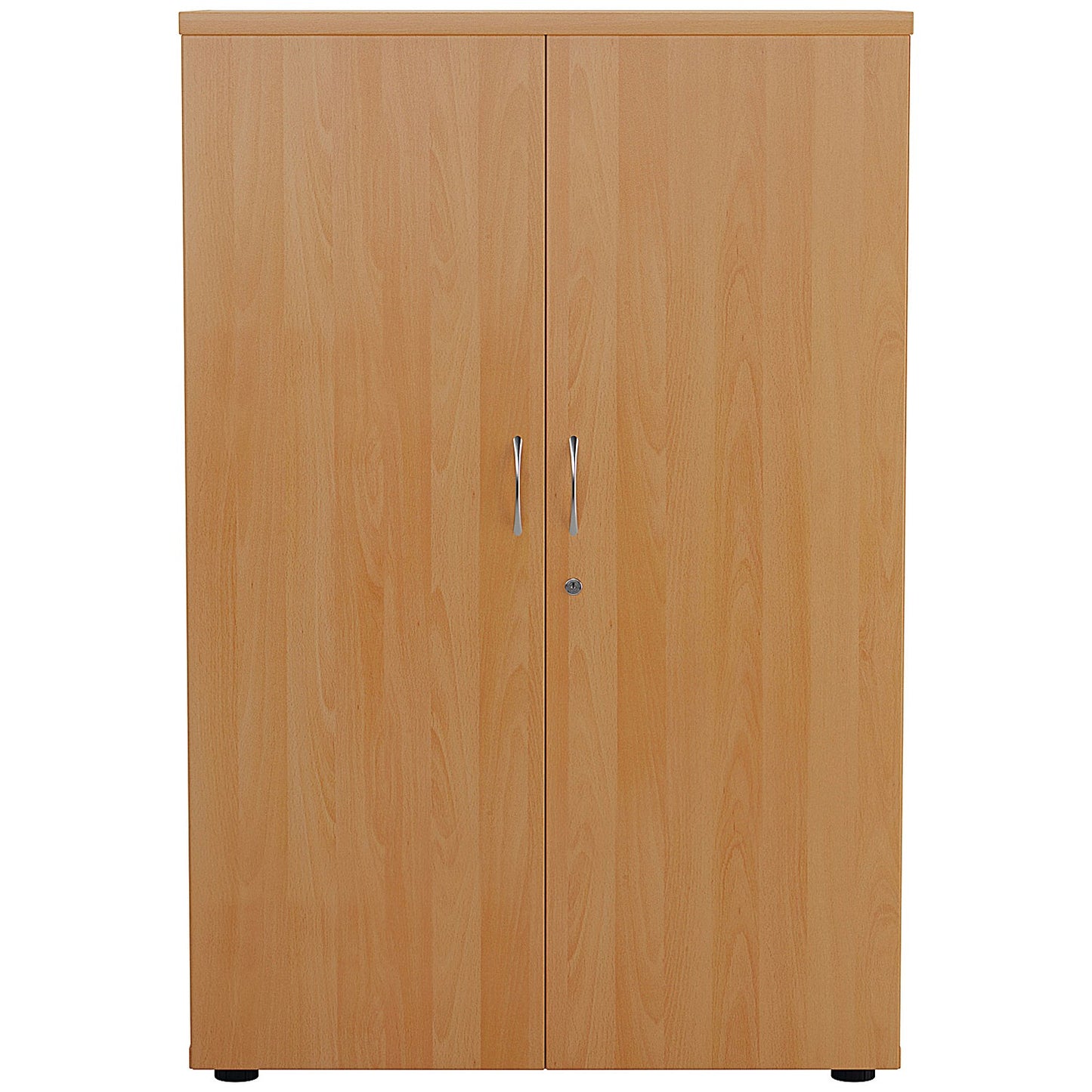 First Medium Wooden Storage Cupboard, 3 Shelves, 1200mm High, Beech