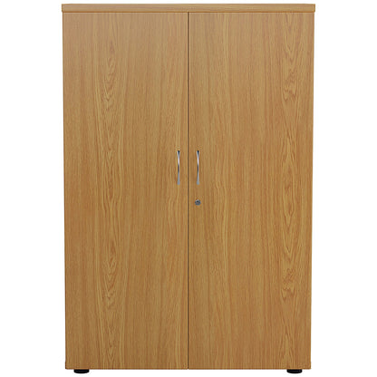 First Medium Wooden Storage Cupboard, 3 Shelves, 1200mm High, Oak