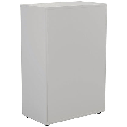 First Medium Wooden Storage Cupboard, 3 Shelves, 1200mm High, White