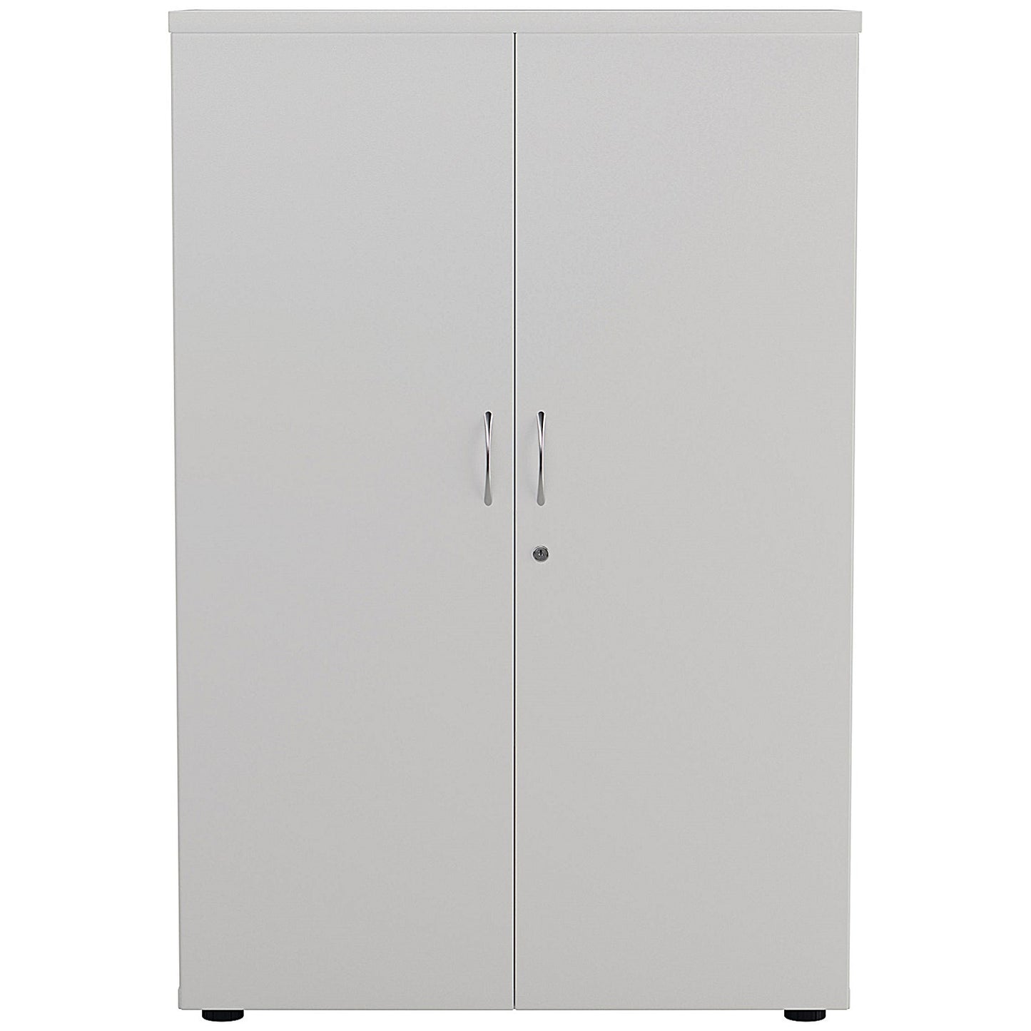 First Medium Wooden Storage Cupboard, 3 Shelves, 1200mm High, White