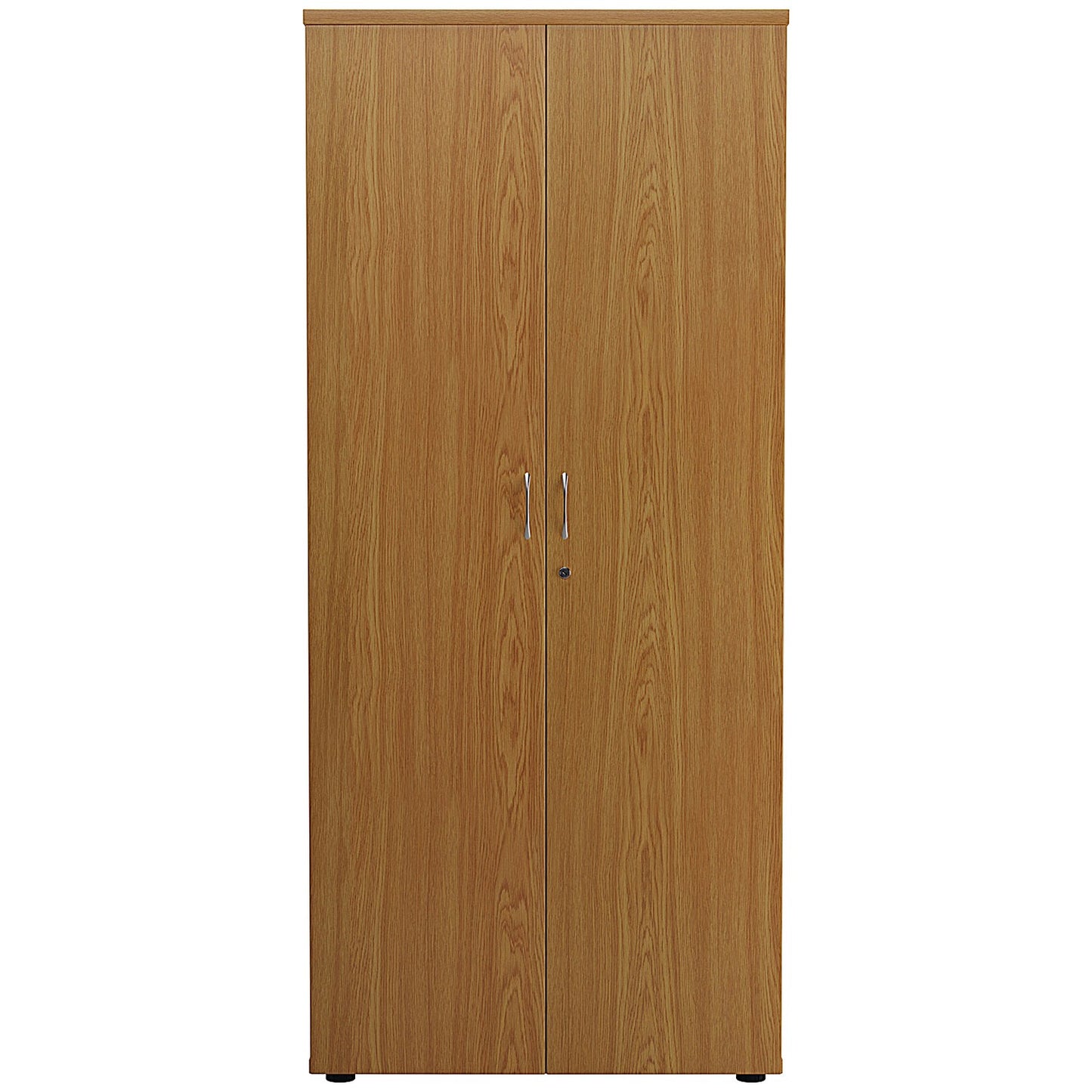 First Tall Wooden Storage Cupboard, 4 Shelves, 1800mm High, Oak