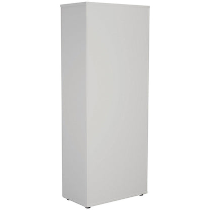 First Extra Tall Wooden Cupboard, 4 Shelves, 2000mm High, White