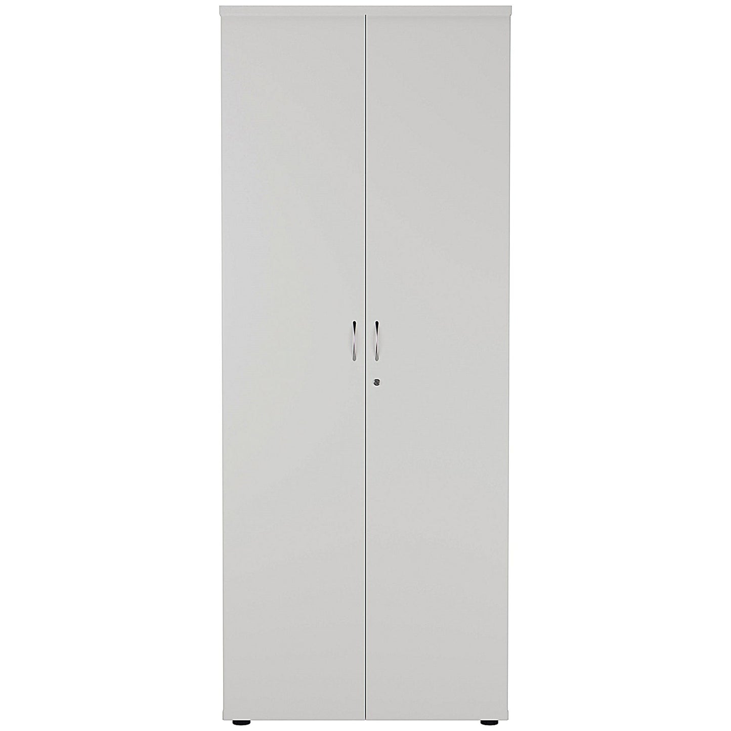 First Extra Tall Wooden Cupboard, 4 Shelves, 2000mm High, White