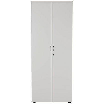 First Extra Tall Wooden Cupboard, 4 Shelves, 2000mm High, White