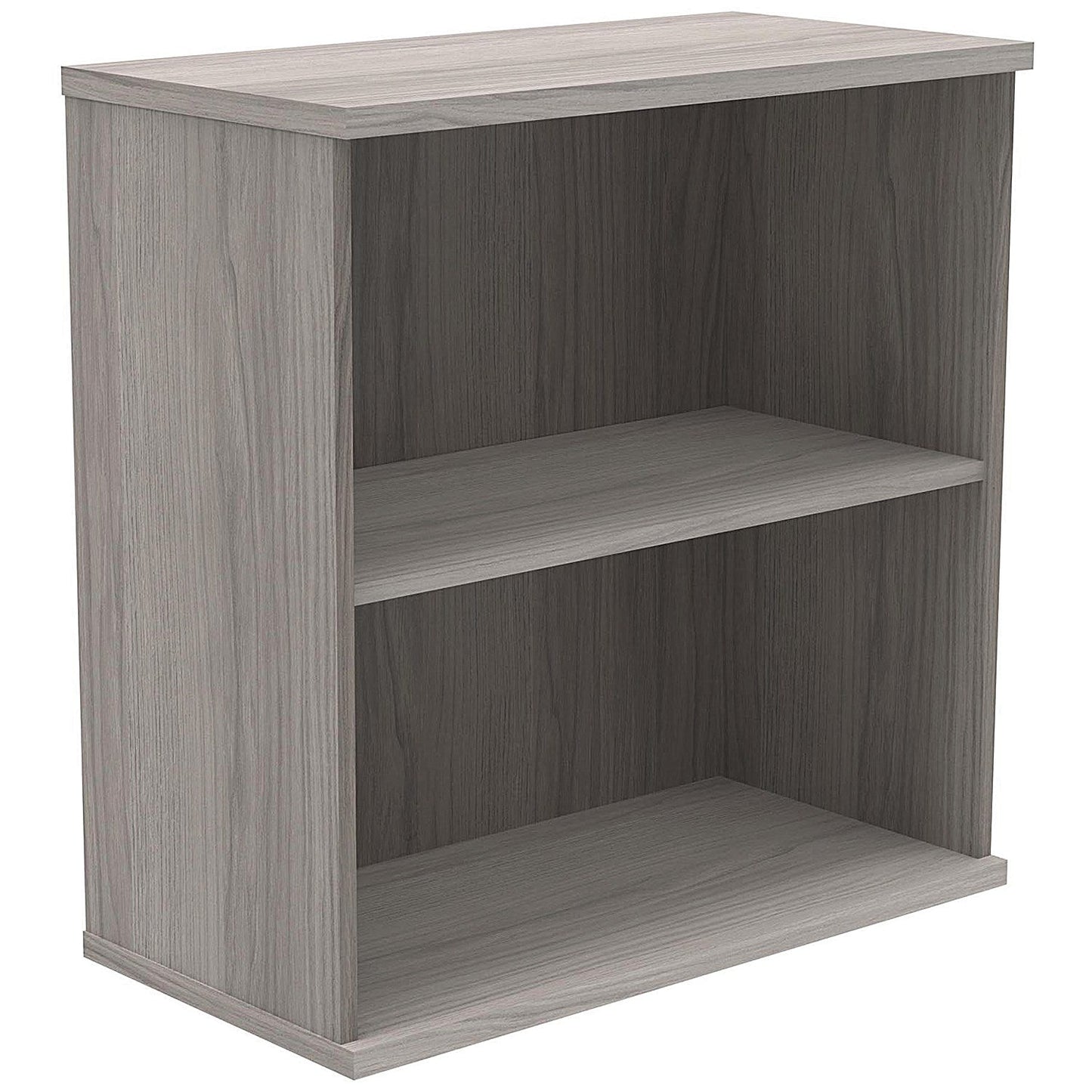 Polaris Low Bookcase, 1 Shelf, 816mm High, Grey Oak Easy2Order : KF821146