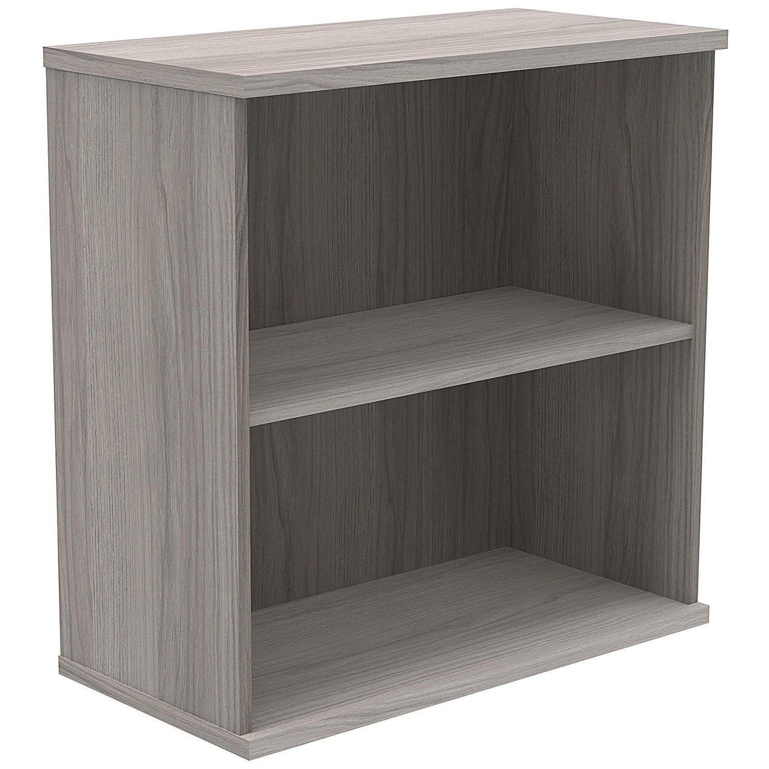 Polaris Low Bookcase, 1 Shelf, 816mm High, Grey Oak Easy2Order : KF821146