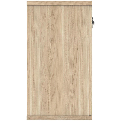 Polaris Desk High Cupboard, 1 Shelf, 730mm High, Oak