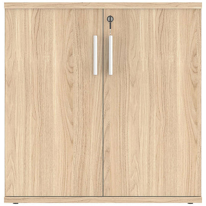 Polaris Low Cupboard, 1 Shelf, 816mm High, Oak