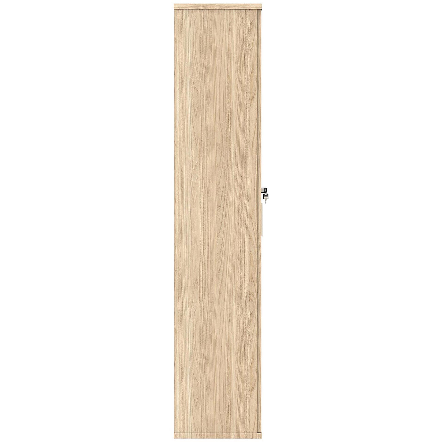 Polaris Extra Tall Cupboard, 4 Shelves, 1980mm High, Oak