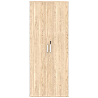 Polaris Extra Tall Cupboard, 4 Shelves, 1980mm High, Oak