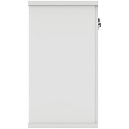 Polaris Desk High Cupboard, 1 Shelf, 730mm High, White