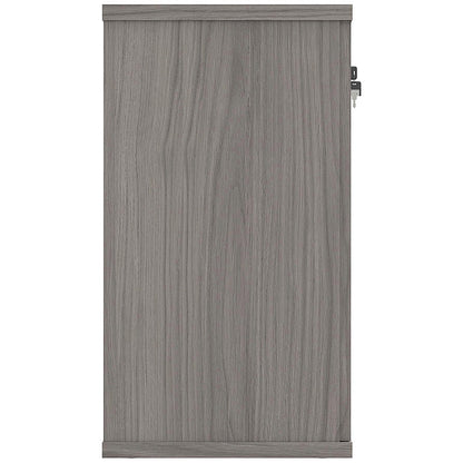 Polaris Desk High Cupboard, 1 Shelf, 730mm High, Grey Oak
