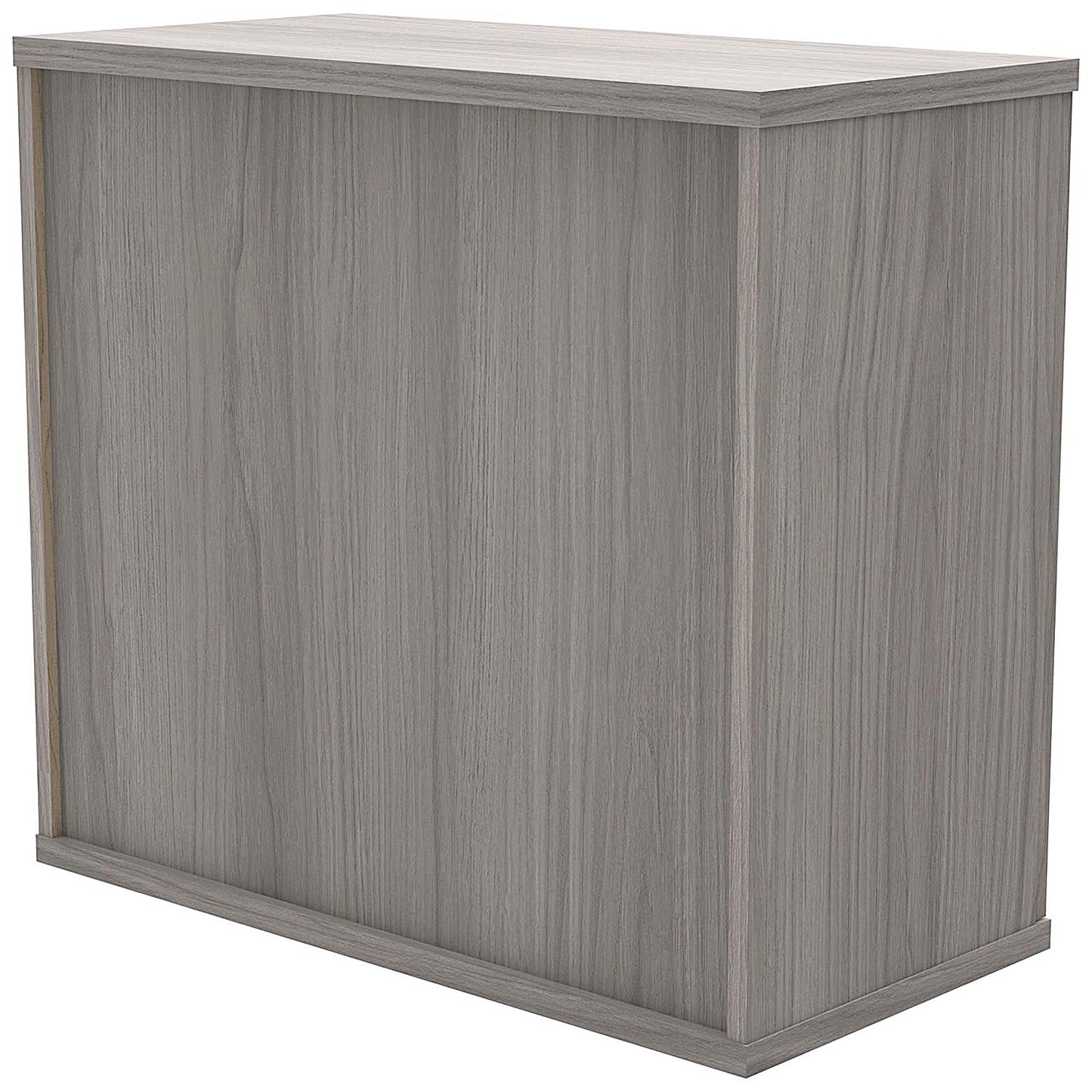 Polaris Desk High Cupboard, 1 Shelf, 730mm High, Grey Oak