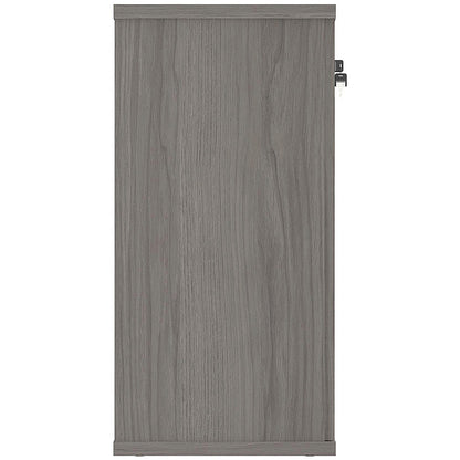 Polaris Low Cupboard, 1 Shelf, 816mm High, Grey Oak