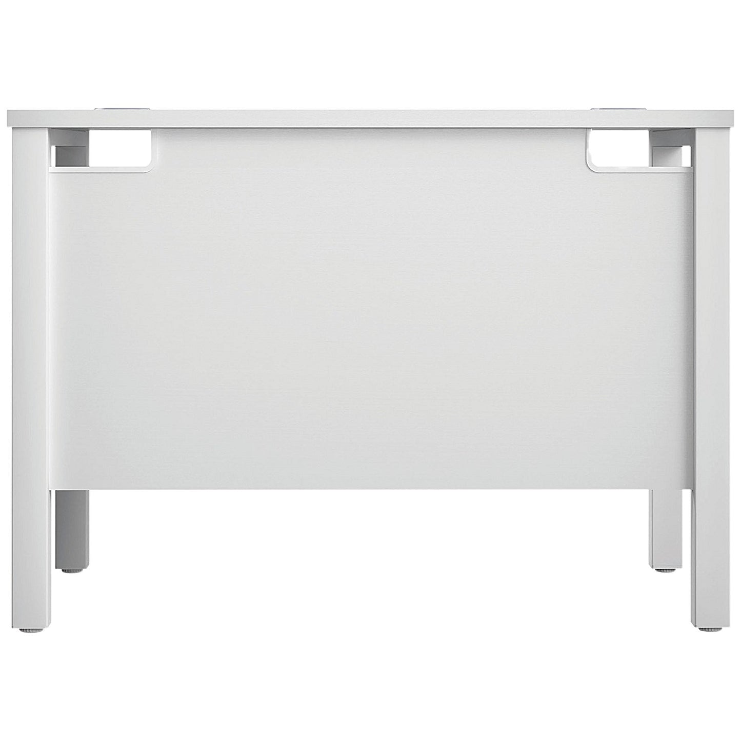 Jemini 1000mm Slim Rectangular Desk, White Goal Post Leg, White