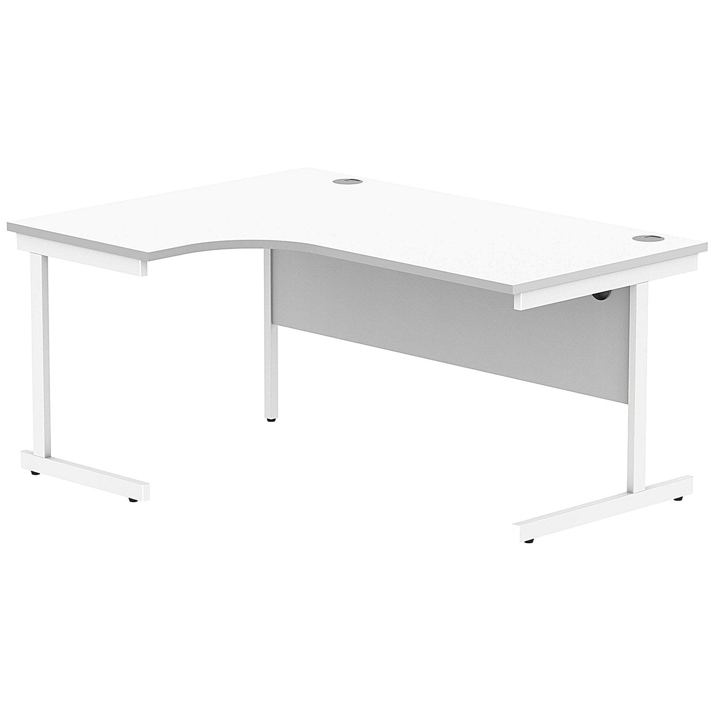 Polaris 1600mm Corner Desk, Left Hand, White Cantilever Leg, White Easy2Order : KF821480