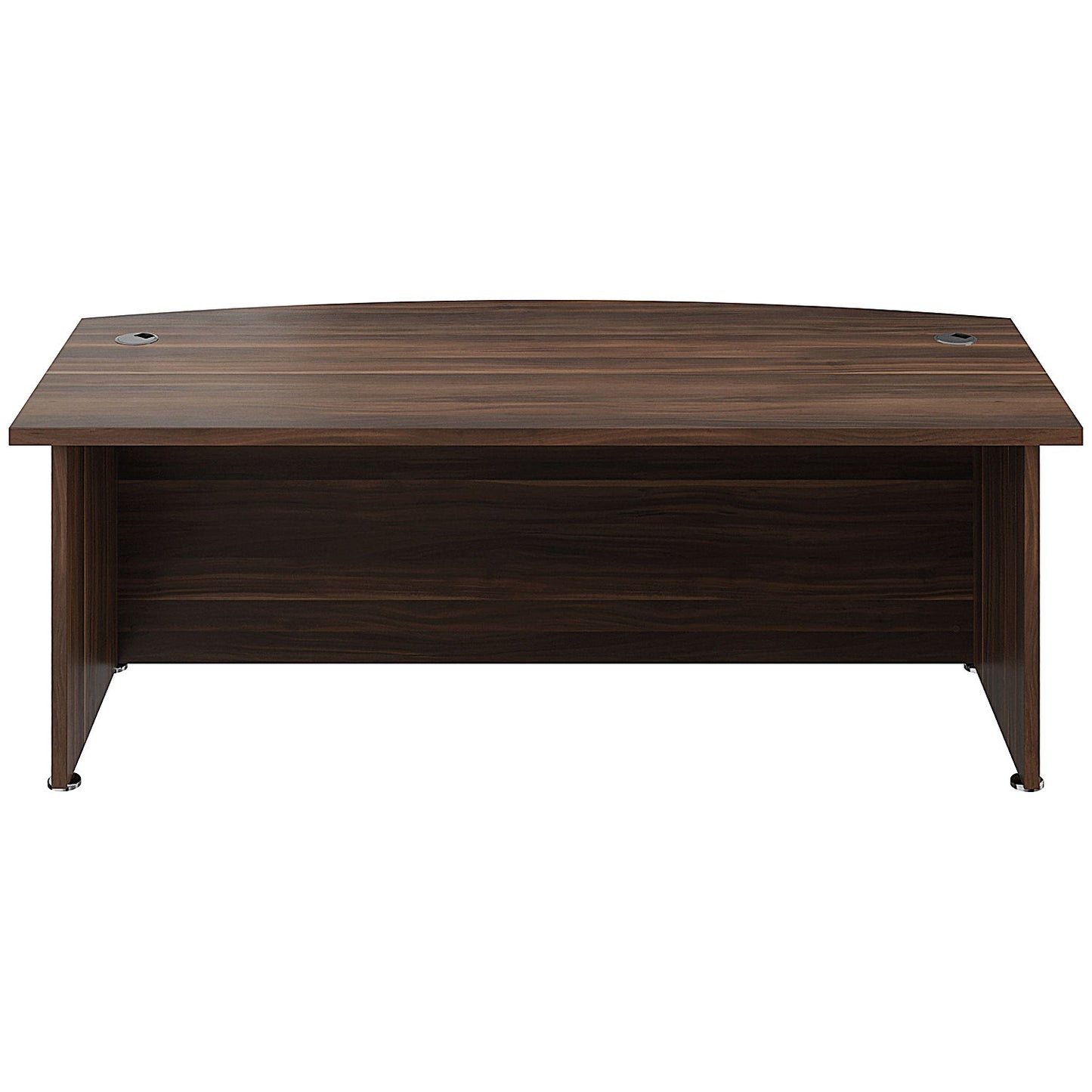 Avior Bow Fronted 2000mm Executive Desk, Walnut