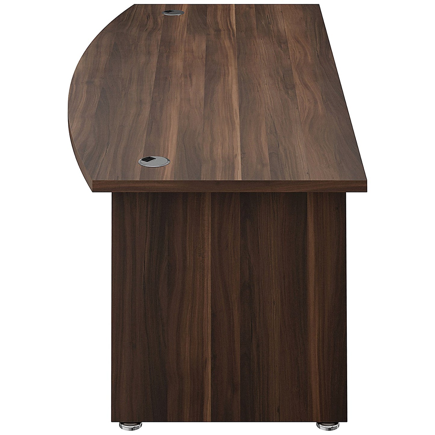 Avior Bow Fronted 2000mm Executive Desk, Walnut
