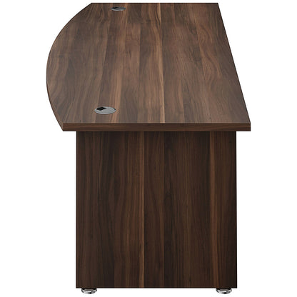 Avior Bow Fronted 2000mm Executive Desk, Walnut