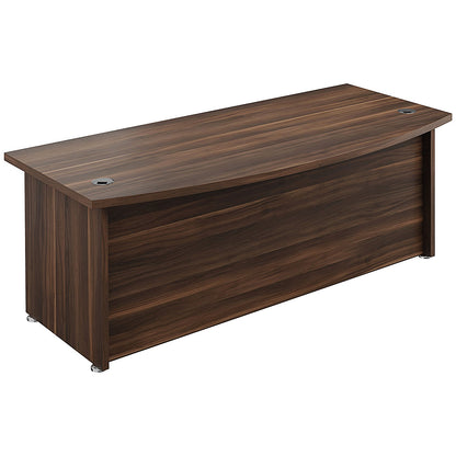 Avior Bow Fronted 2000mm Executive Desk, Walnut