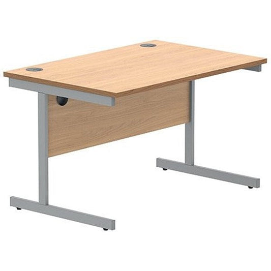Polaris 1200mm Rectangular Desk, Silver Cantilever Leg, Beech Easy2Order : KF821570