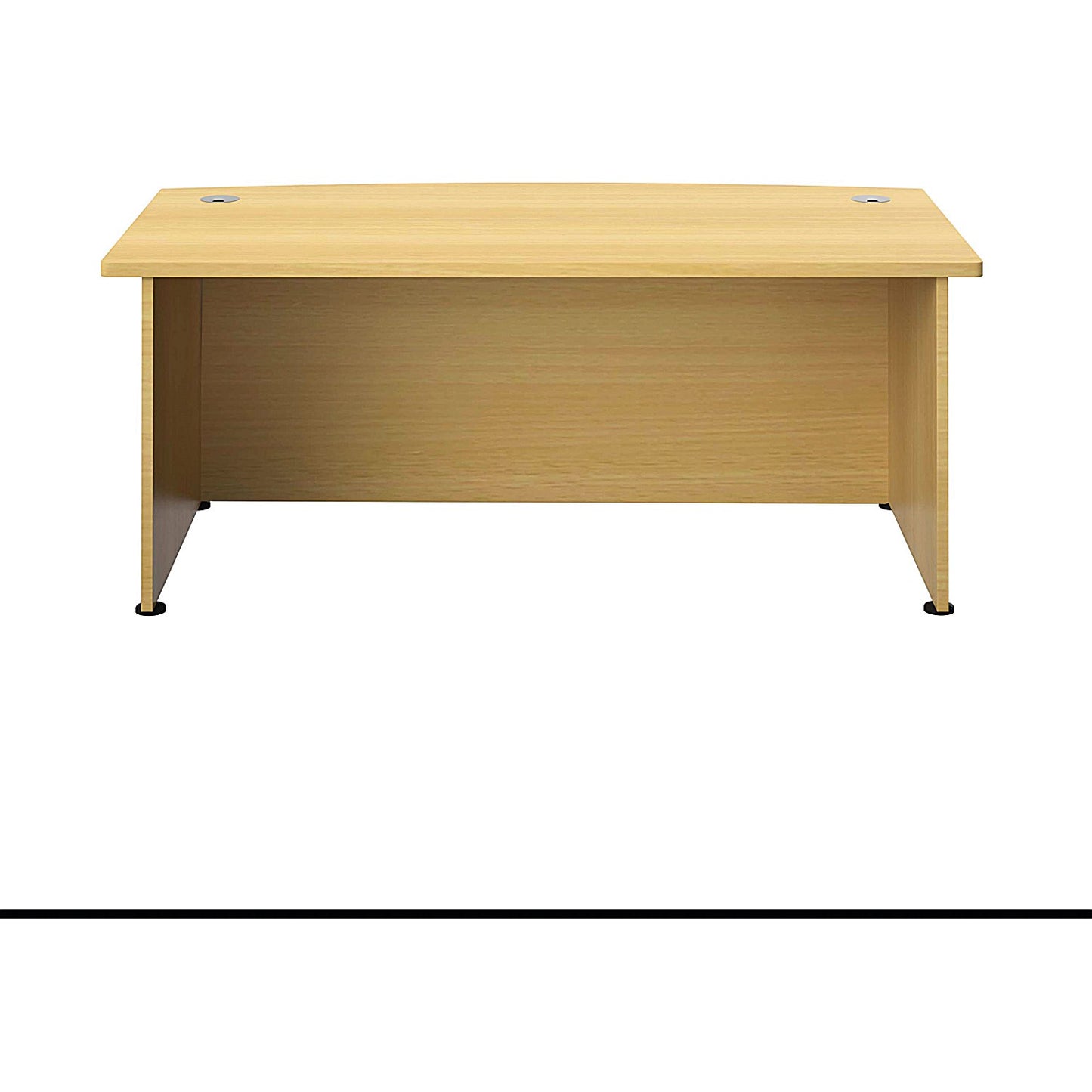 Avior Bow Fronted 2000mm Executive Desk, Oak