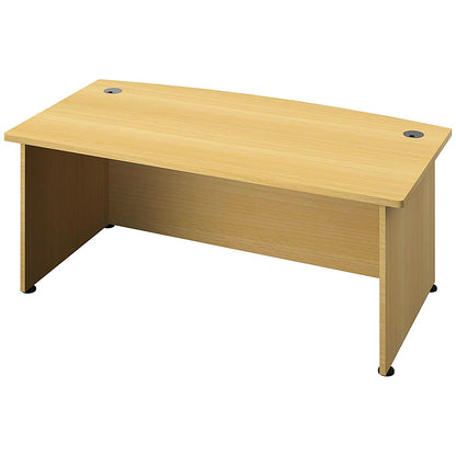 Avior Bow Fronted 2000mm Executive Desk, Oak