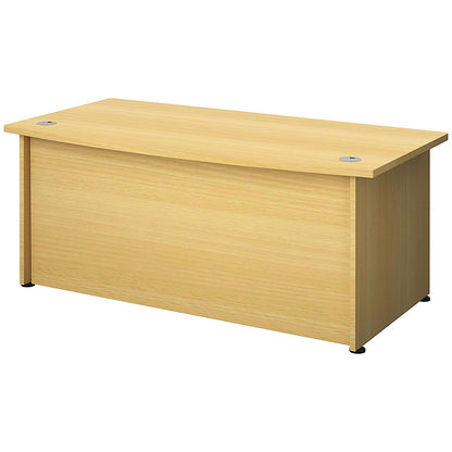 Avior Bow Fronted 2000mm Executive Desk, Oak