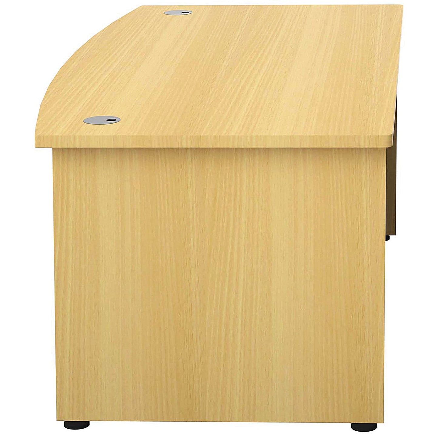 Avior Bow Fronted 2000mm Executive Desk, Oak