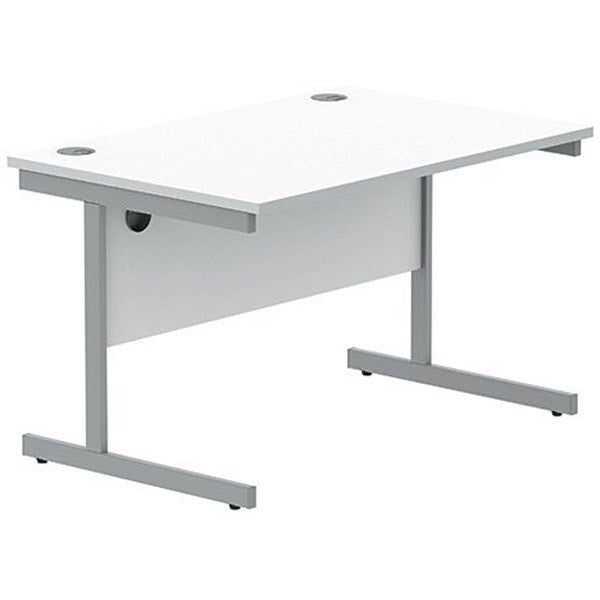 Polaris 1200mm Rectangular Desk, White Cantilever Leg, White Easy2Order : KF821870