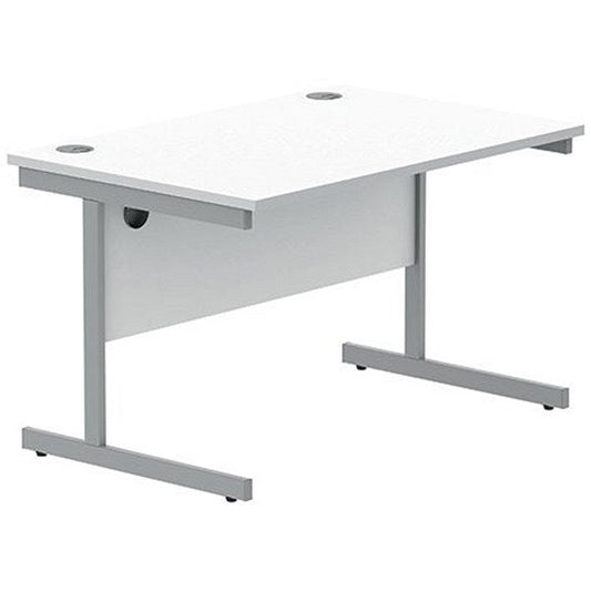 Polaris 1200mm Rectangular Desk, White Cantilever Leg, White Easy2Order : KF821870