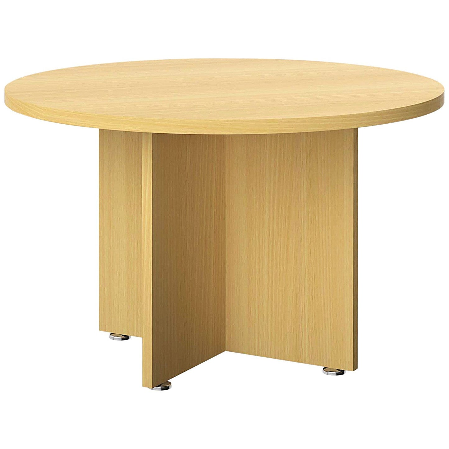 Avior Executive Circular Meeting Table, 1200mm Wide, Nova Oak