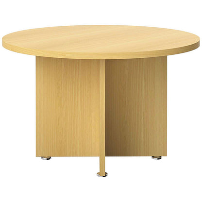 Avior Executive Circular Meeting Table, 1200mm Wide, Nova Oak