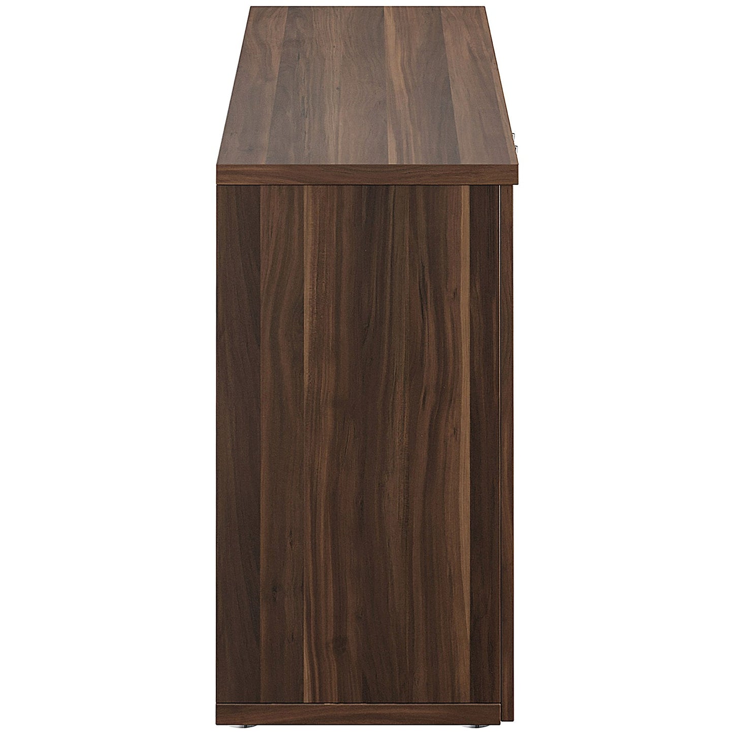 Avior Executive Low Wooden Cupboard, 2 Shelves, 800mm High, Walnut