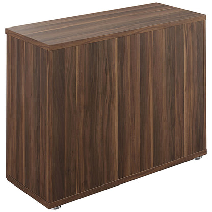 Avior Executive Low Wooden Cupboard, 2 Shelves, 800mm High, Walnut