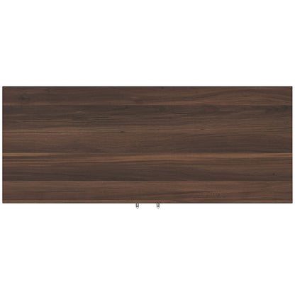 Avior Executive Low Wooden Cupboard, 2 Shelves, 800mm High, Walnut