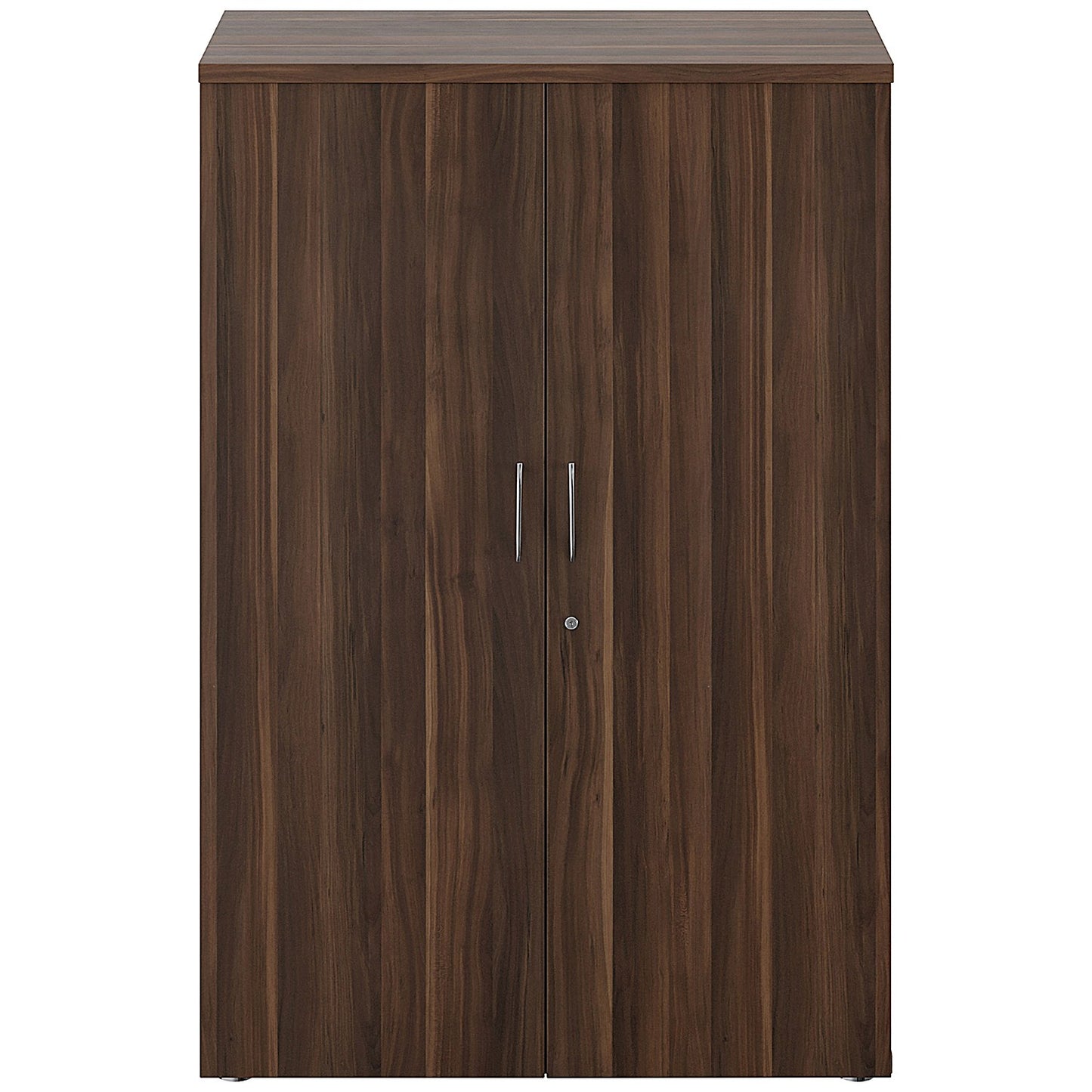 Avior Executive Medium Wooden Cupboard, 2 Shelves, 1560mm High, Walnut