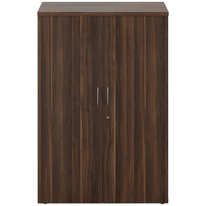 Avior Executive Medium Wooden Cupboard, 2 Shelves, 1560mm High, Walnut