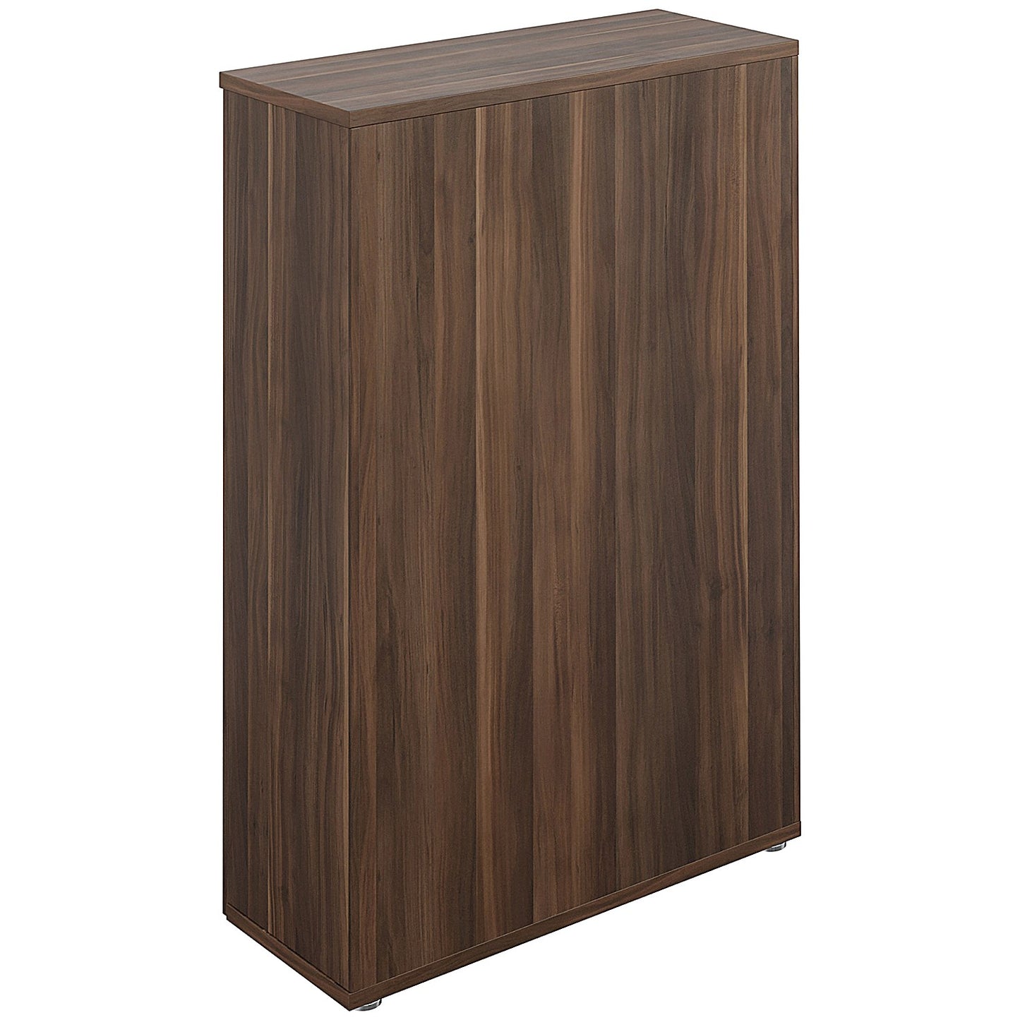 Avior Executive Medium Wooden Cupboard, 2 Shelves, 1560mm High, Walnut