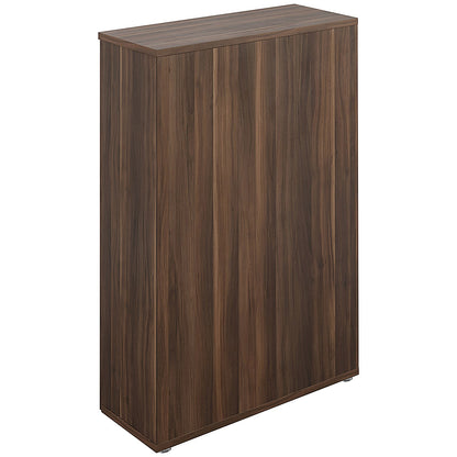 Avior Executive Medium Wooden Cupboard, 2 Shelves, 1560mm High, Walnut