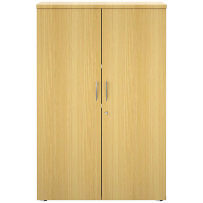 Avior Executive Medium Wooden Cupboard, 2 Shelves, 1560mm High, Oak