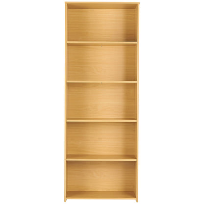 Serrion Premium Extra Tall Bookcase, 4 Shelves, 2000mm High, Oak